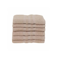 Karaca Home Road 100% Cotton 6Pcs Face Towels Set 50x90cm Beige | 200.21.01.0738