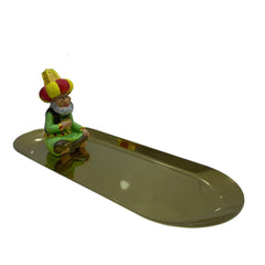 Ramadan Resin Figurine Long Snack Tray – Gold Finish | 2002-66