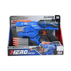 Aiming Shot Game Zero Sniper Toy Blaster with 12 Soft Bullets - Blue | 9007A-5