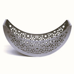Articles Silver Arabesque Crescent Wooden Bowl | 29025-14-1S