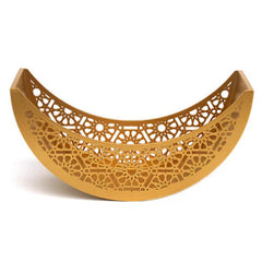 Articles Gold Arabesque Crescent Wooden Bowl 30.5×10.5×H14.5 cm | 29025-14-2G