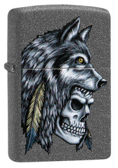 Zippo Wolf Skull Feather Design Windproof Lighter | 29863