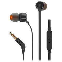 JBL Tune 110 In-Ear Headphone with One-Button Remote, Black