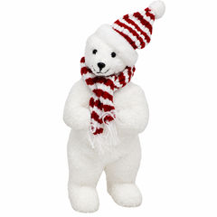 Christmas Polar Bear with Striped Hat & Scarf | YCB005 / YCB006