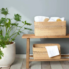 Karaca Home Wave Rattan Rectangular Basket 49cm | 300.21.02.0112