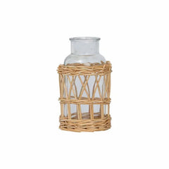 Karaca Home Melanie Wicker Glass Vase 17cm | 300.22.02.0046