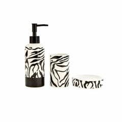 Karaca Home Wild 3Pcs Bathroom Set Zebra | 300.23.01.0208