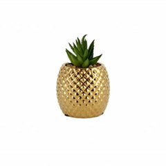 Karaca Home Lesley Pineapple Articifial Flower Pot Gold | 300.23.01.0533