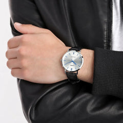 Casio Men 3H Watch - Silver / White / Black | MTP-VT01L-7B1UDF