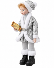 Christmas Caroling Doll Decoration Silver | CK9184-16CA