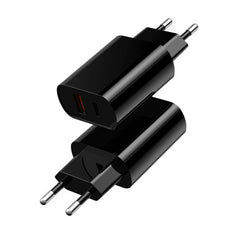 WIWU PD+QC Charger, EU Plug Wi-U002 Black | WI-U002-BLK