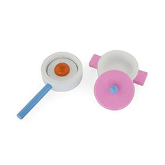Viga Wooden Pot and Pan with Egg Pretend Play Set | 50720