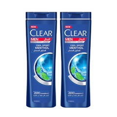 Clear Anti-Dandruff Men Shampoo Cool Sport Menthol 360ml, 2 @ 20% OFF