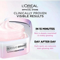 L’Oreal Paris Glycolic Bright Glowing Night Cream - 50ml