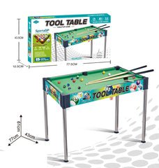 Kids Large Pool Table Game with Metal Legs & Accessories | 2326-1
