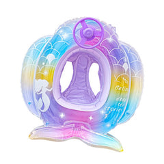 Mermaid Baby Inflatable Swim Seat with Steering Wheel - Rainbow | 583-15
