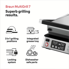 Braun Multi Grill 7 Stainless Steel Contact Grill - Black | 7040