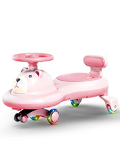 Kids Bear-Themed Twist Ride-On Car – Pink | AL811