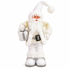 Tall Hat White Santa Christmas Decoration with Gift | 708288104-3A