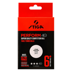 Stiga Perform 40 Plus 3-Star Table Tennis Balls - 6 Balls