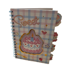 Notebook - Sweet - 21x16.5cm - White | D337