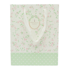 Gift Bag - 17x7x15cm - Green Floral | D1222