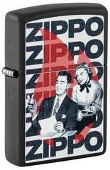 Zippo Vintage Design Black Matte Windproof Lighter | 46475