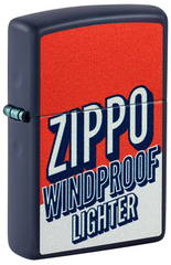 Zippo Color Block Zippo Design Navy Matte Windproof Lighter | 46486