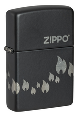 Zippo Flame Design Black Matte Windproof Lighter | 48980