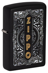 Zippo Filigree Design Black Matte Windproof Lighter | 49535