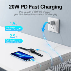 Joyroom S-IW005 Type c to Iwatch Magnetic wireless charger+lightning cable, 2in1|JRS-IW005