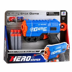 Aiming Shot Game Zero Sniper Toy Blaster with 6 Soft Bullets - Blue | 9010A-5