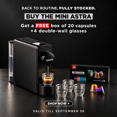 Barista BACKTOSCHOOL Mini Astra Capsule Coffee Machine Bundle