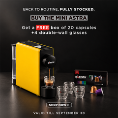 Barista BACKTOSCHOOL Mini Astra Capsule Coffee Machine Bundle