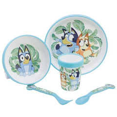 Disney Stor Non Slip 5 Pcs Bicolor Premium Set In Standard Box Bluey | 50675