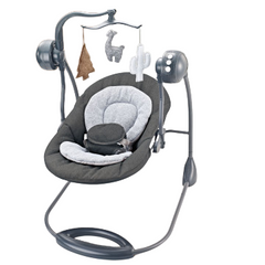 Electric Baby Swing with Music & Hanging Plush Toys - Grey | 27263