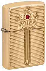 Zippo Armor High Polish Brass Sword Design Lighter | 46737