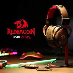 Redragon H510 Zeus Wired Gaming Headset, 7.1 Surround-Sound, 53MM Drivers, Detachable Microphone - Works with PC/PS4 & Xbox One, Nintendo Switch