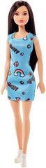 Barbie Entry Doll with Brunette Hair & Blue Graphic Dress | FJF16