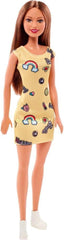 Barbie Entry Doll with Brown Hair & Yellow Graphic Dress | FJF17