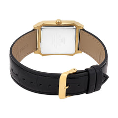 Casio Men 3-Hand Watch - Black / White / Gold Plated | MTP-B190GL-7BVDF
