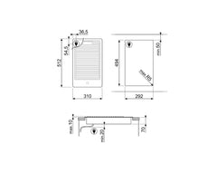 SMEG Domino Built in Barbecue Electric 30 cm Stainless Steel | PGF30B