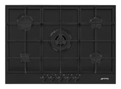 SMEG Gas Hob 75cm 5 Burners Classica Black Matt | PX375MB