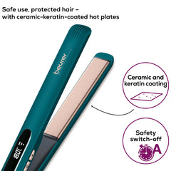 Beurer HS 50 Ocean Hair straightener , Stylish straighteners for silky smooth hair | HS 50