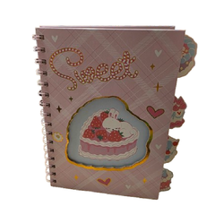Notebook - Sweet - 21x16.5cm - Pink | D337