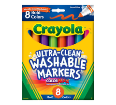 Crayola 8 Ultra Clean Washable Markers Broad Line | CY588328G