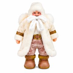 Plush White & Rose Gold Santa Christmas Decoration | 708288252-1