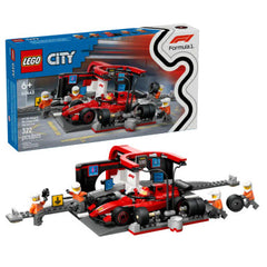 LEGO® City محطة توقف وصيانة F1® وطاقم الصيانة مع سيارة فيراري | 60443