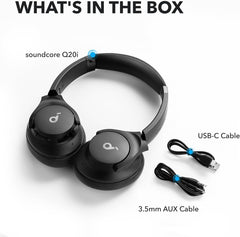Soundcore by Anker Q20i Hybrid Active Noise Cancelling Headphones - Black | A3004H12