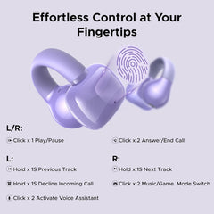 UGREEN HiTune S3 Open Wearable Ear Clip Earbuds - Purple | WS209 55430